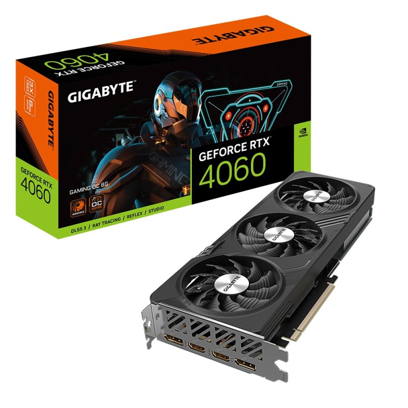 GIGABYTE GeForce RTX 4060 Gaming OC 8GB GDDR6 Gaming Grafikkarte 2xHDMI 2xDP